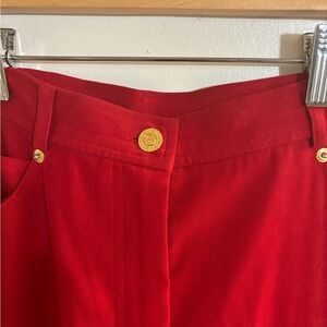St John Sport By Marie Gray Straight leg Red High Rise Pant Size: 8